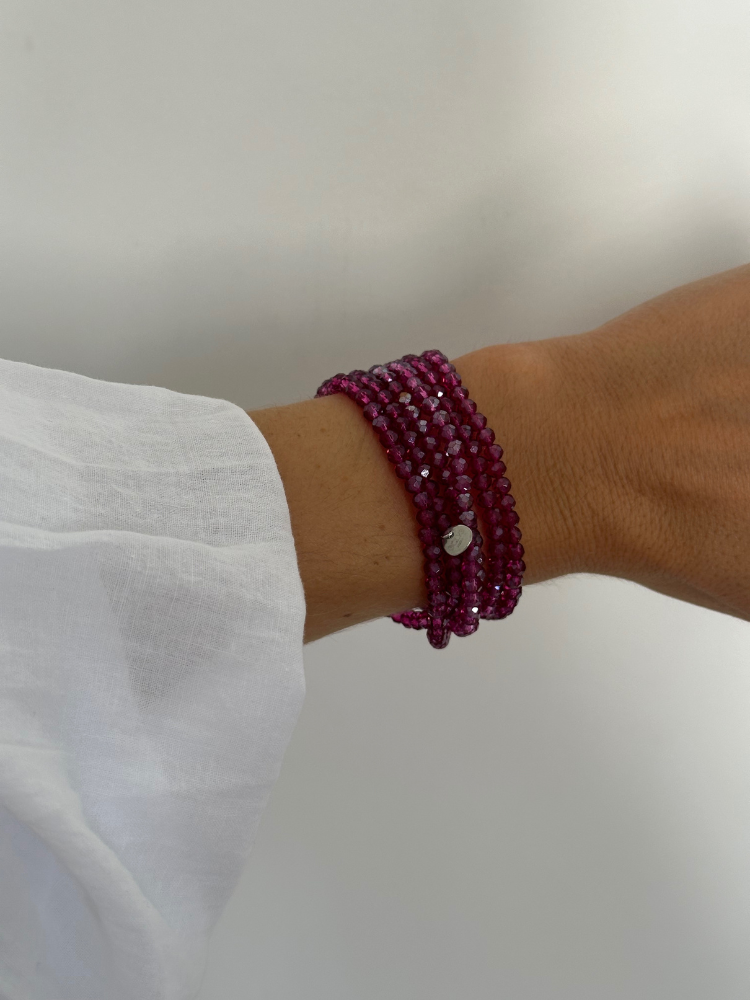 Collier et bracelet SUMMER prune