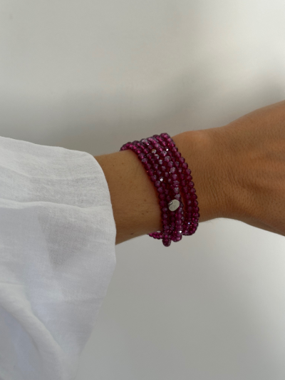 Collier et bracelet SUMMER prune