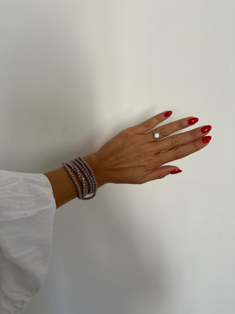 Collier et bracelet SUMMER parme