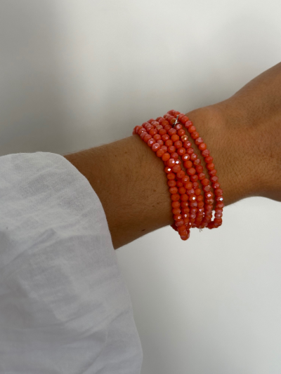 Collier et bracelet SUMMER saumon