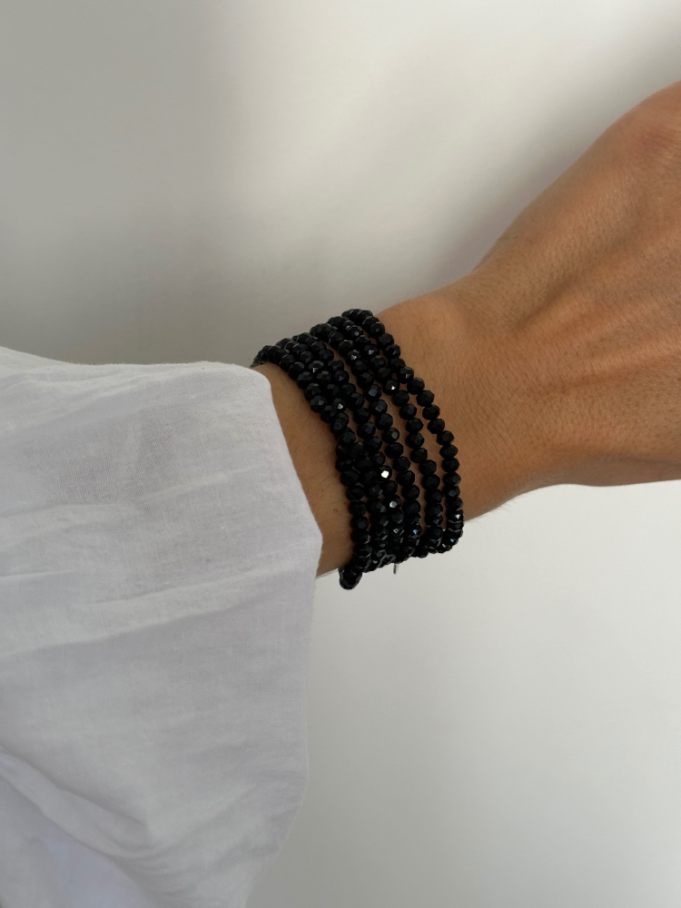 Collier et bracelet SUMMER noir