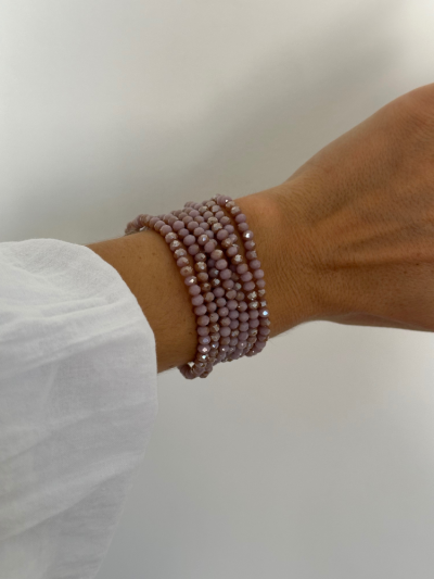 Collier et bracelet SUMMER parme irisé