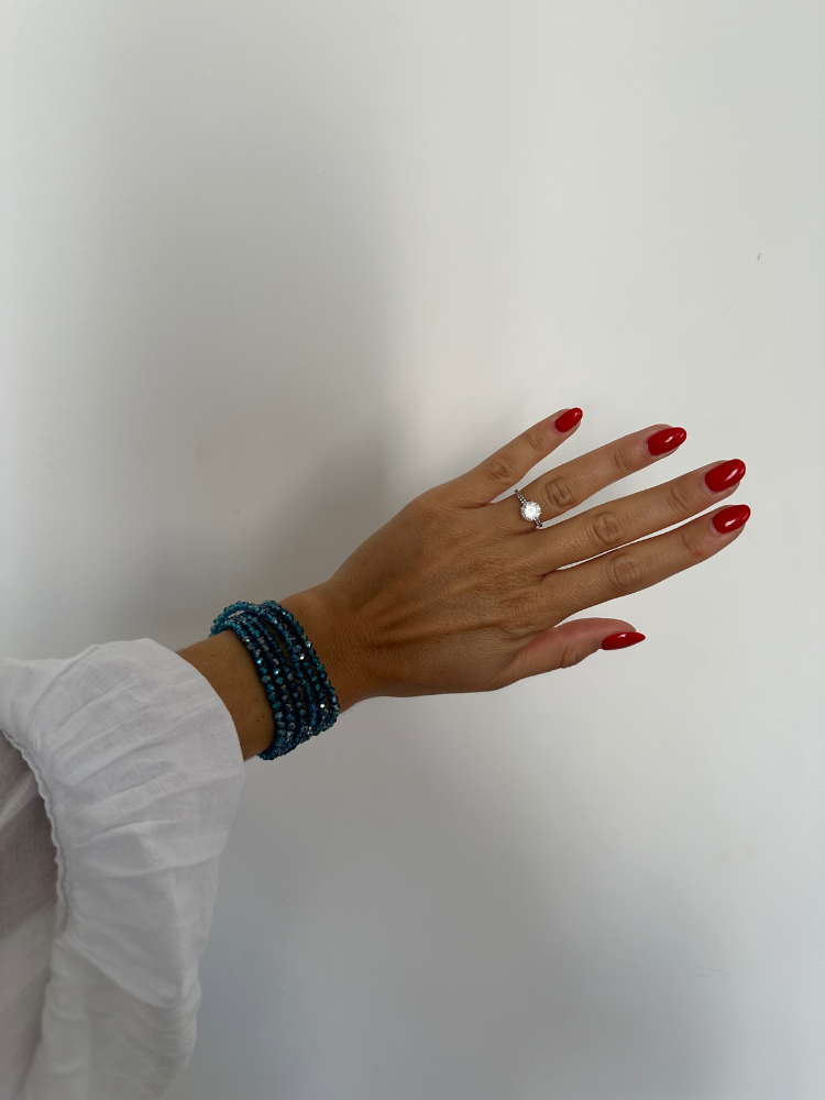 Collier et bracelet SUMMER bleu azur