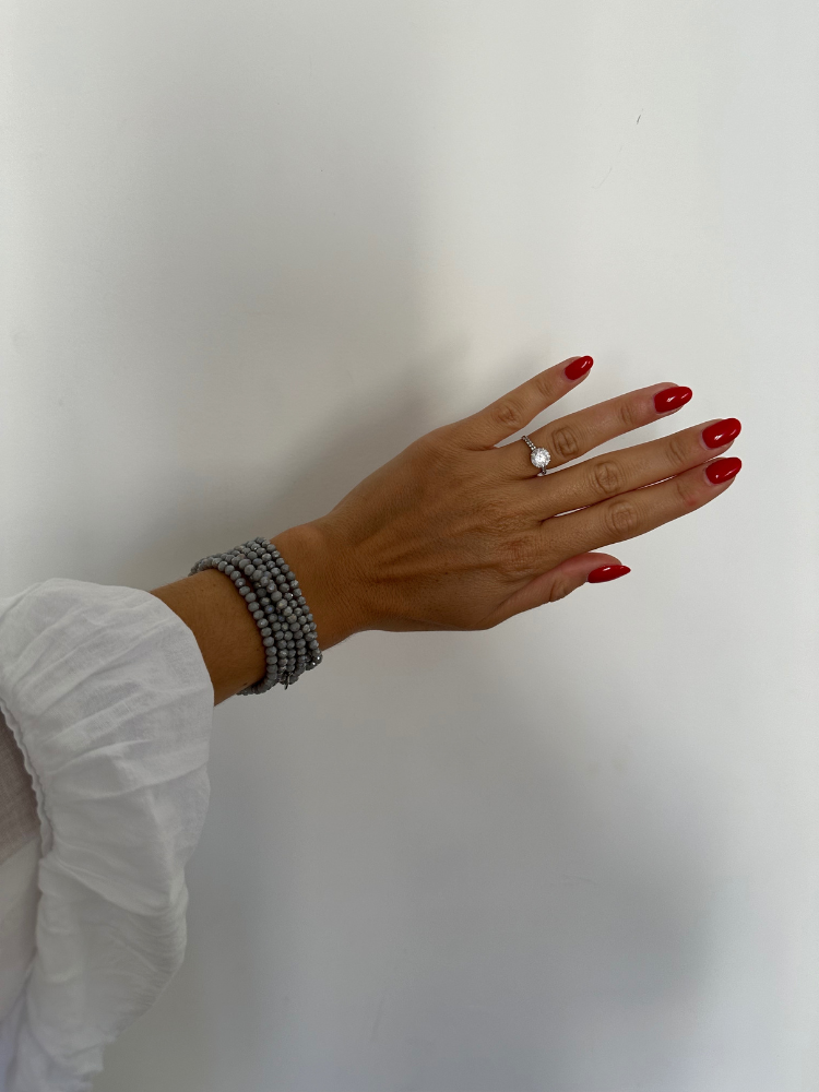 Collier et bracelet SUMMER gris