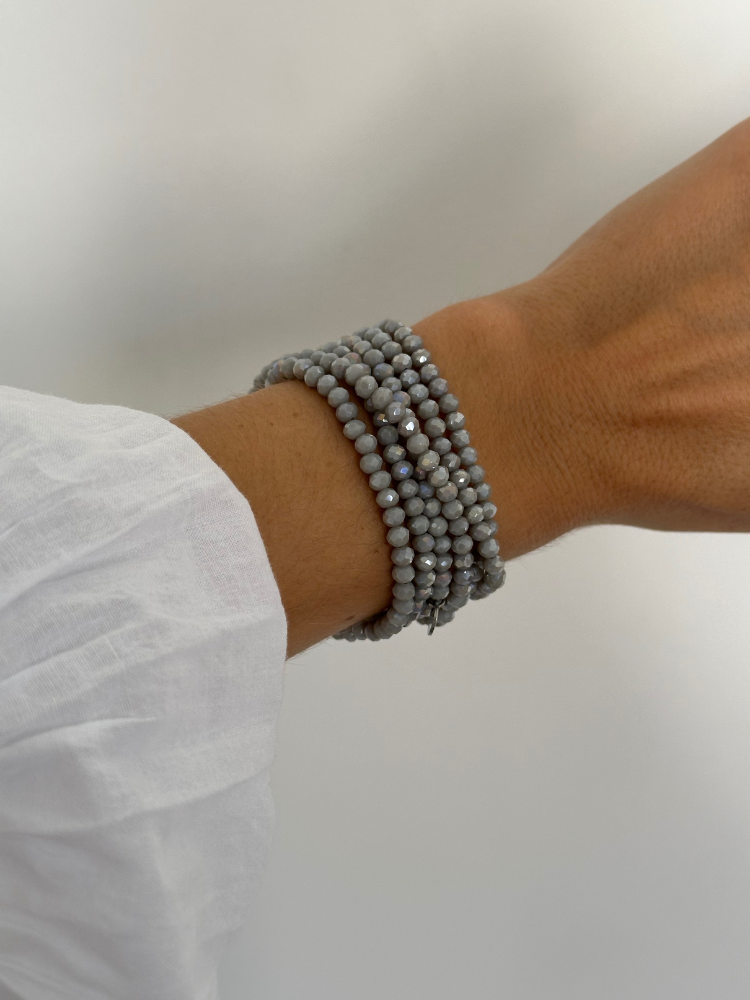 Collier et bracelet SUMMER gris