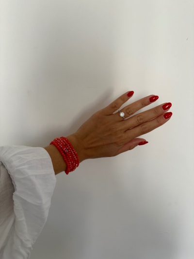 Collier et bracelet SUMMER corail irisé