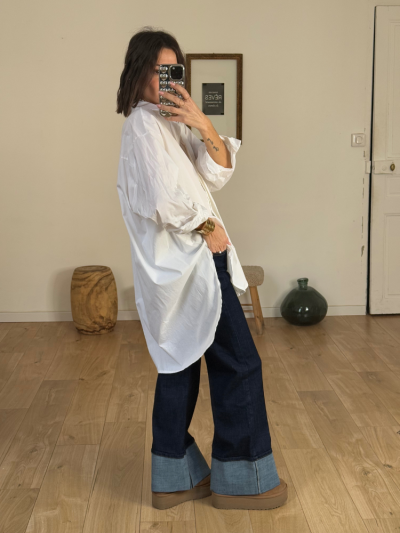 Chemise JANE longue blanc