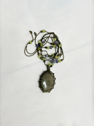 Petit Talisman IRIS obsidienne or