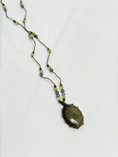 Petit Talisman IRIS obsidienne or