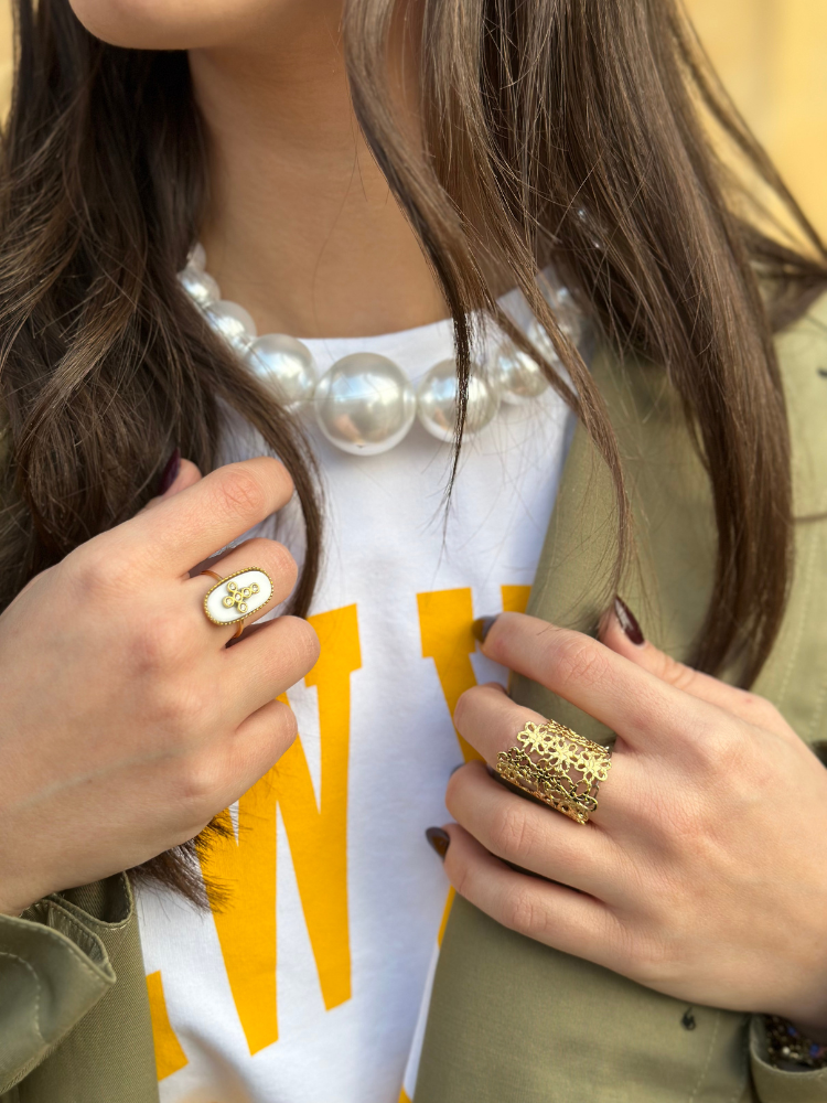 Bague PURE jade blanc