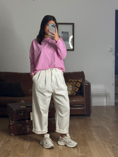 T-shirt NINETTE loose rose 2