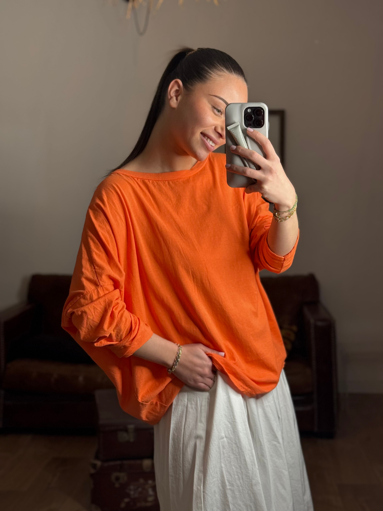 T-shirt NINETTE loose orange