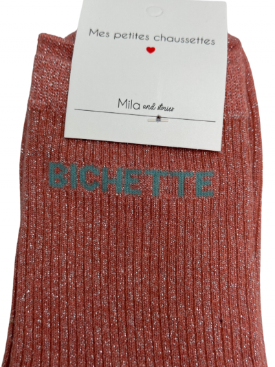 Chaussettes BICHETTE corail 2
