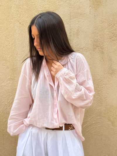 Chemise JOHANA rose dragée