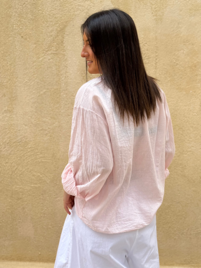 Chemise JOHANA rose dragée