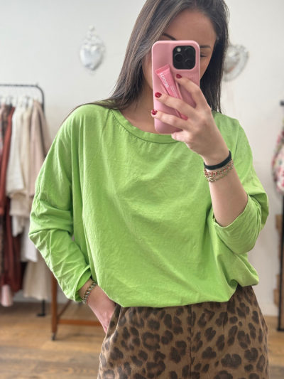 T-shirt NINETTE loose anis