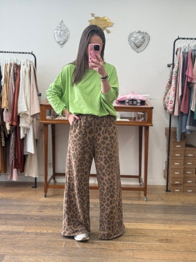 T-shirt NINETTE loose anis