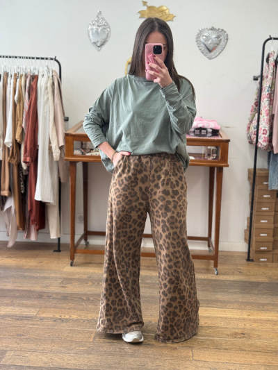 T-shirt NINETTE loose kaki 2