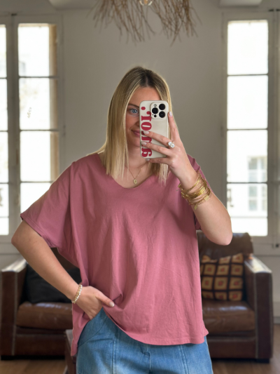 T-shirt TILLY vieux rose