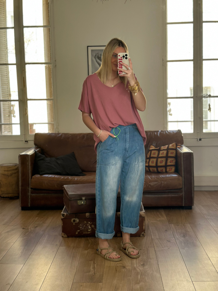 T-shirt TILLY vieux rose