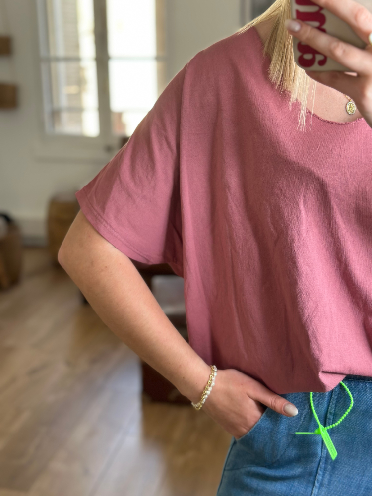 T-shirt TILLY vieux rose