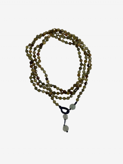 Sautoir CLARA long grenat vert