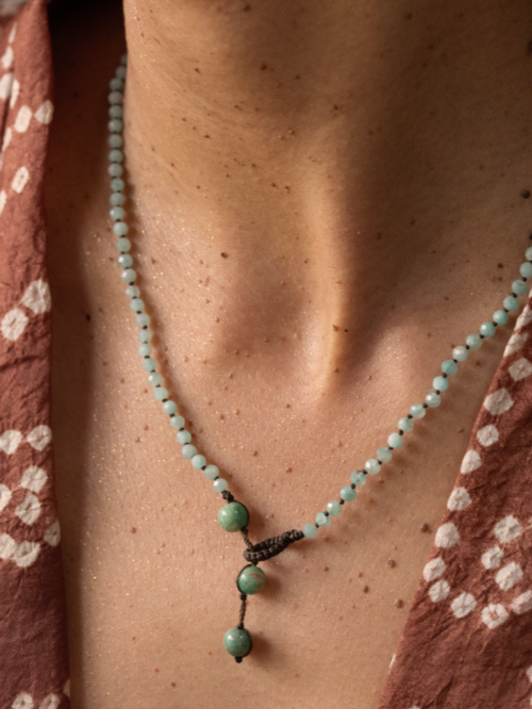 Ras de cou CLARA amazonite