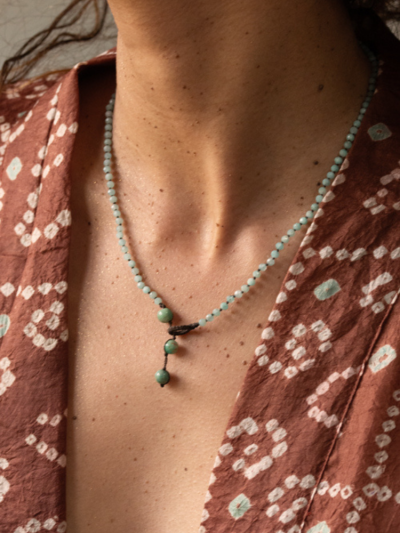 Ras de cou CLARA amazonite