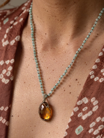 Ras de cou CLARA amazonite