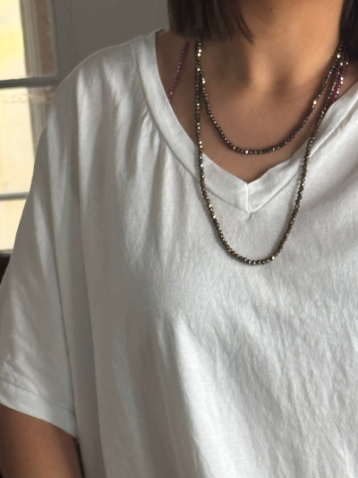 T-shirt NINO blanc col v