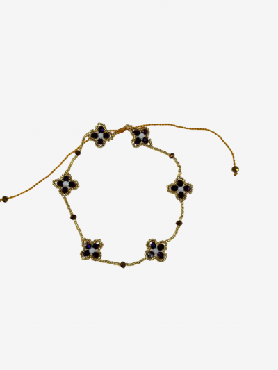 Bracelet cheville TANIA prune