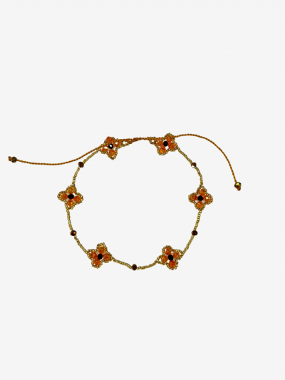 Bracelet cheville TANIA orange