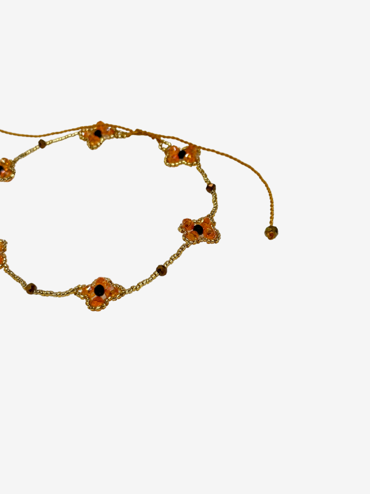 Bracelet cheville TANIA orange