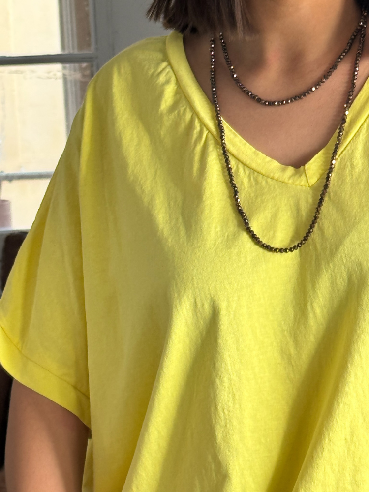 T-shirt NINO jaune col v