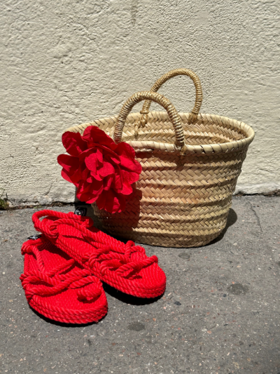 Sandales TOE JOE rouge