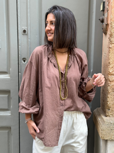Chemise JOHANA chocolat