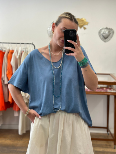 T-shirt TILLY bleu jean