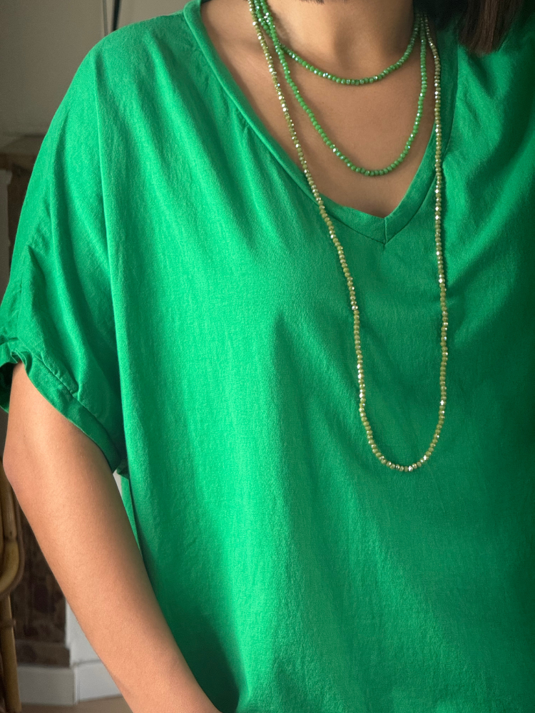 T-shirt NINO vert col v