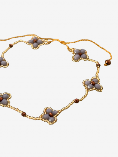 Bracelet cheville TANIA gris 2