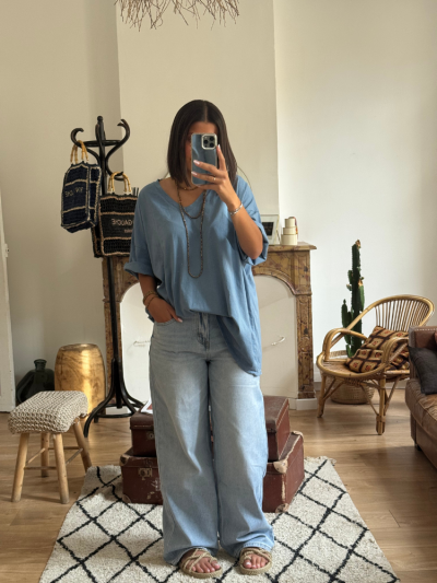 T-shirt TINA bleu jean 2