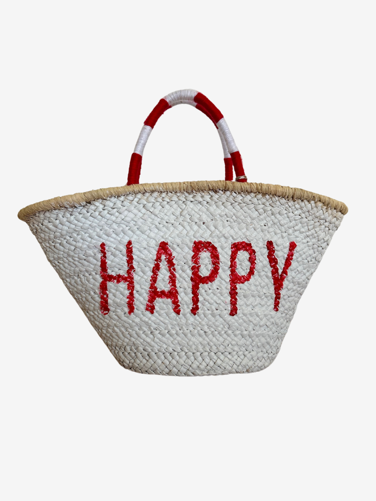 Panier HAPPY blanc