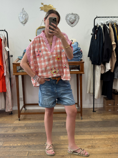 Short ESTELLE bleu jean