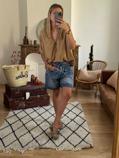 Short CECILE bleu jean