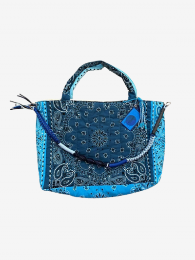 Cabas patch bleu jean /bleu/bleu clair