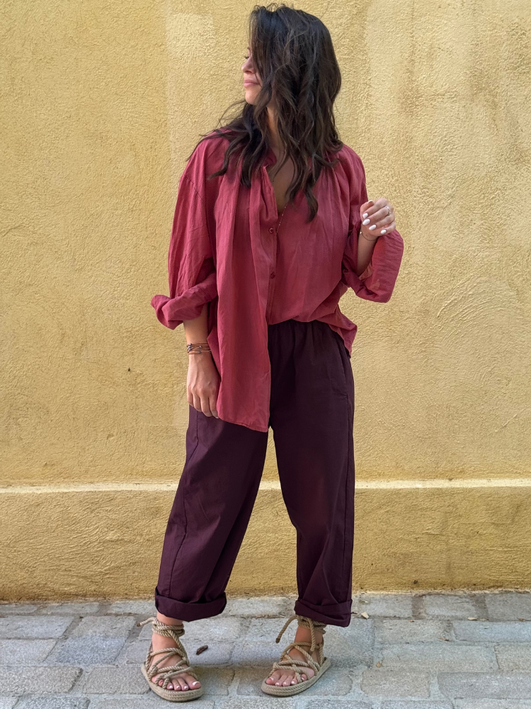 Chemise JOHANA bordeaux