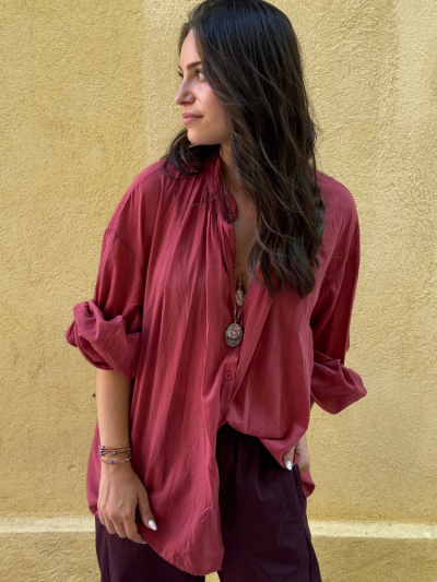 Chemise JOHANA bordeaux