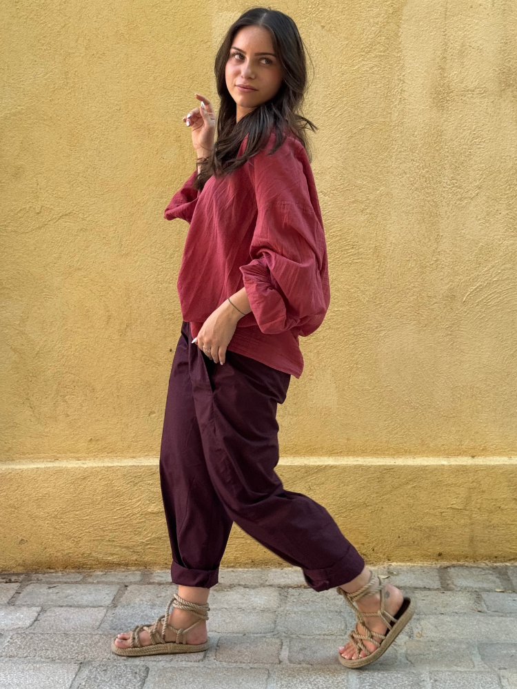 Chemise JOHANA bordeaux