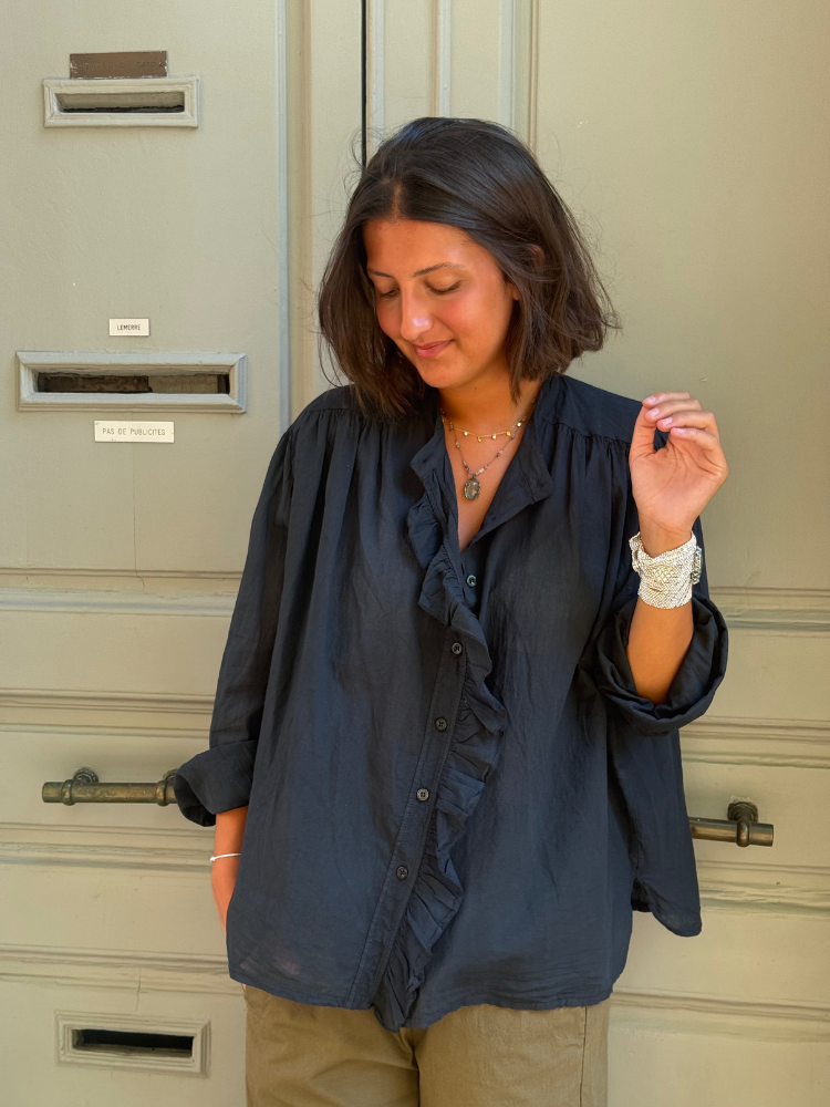 Chemise FLORA noir