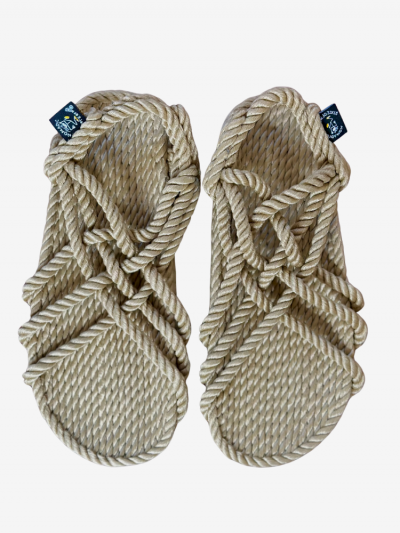 Sandales JC beige compensées