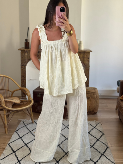 Pantalon LORIS écru
